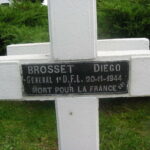 Sépulture de Diego Brosset au cimetière militaire de Rougemont (photos Jacquot-Boileau)